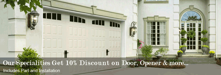 Get 10% discount on Garage Door, Opener & more.
